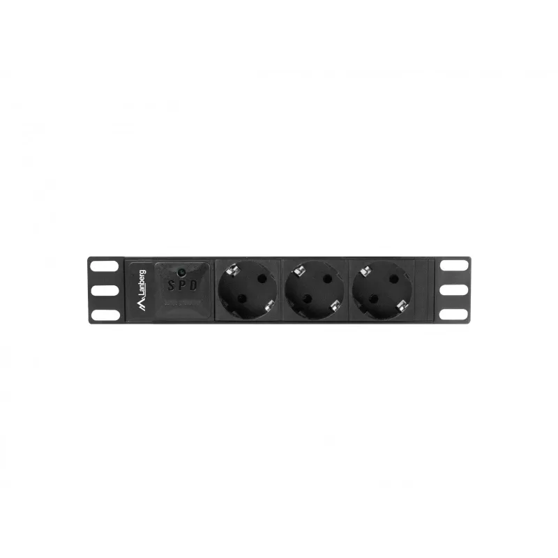 Unidade de distribuição de energia (PDU) Lanberg PDU-03E-0200-BK 3 saídas AC 1U preto