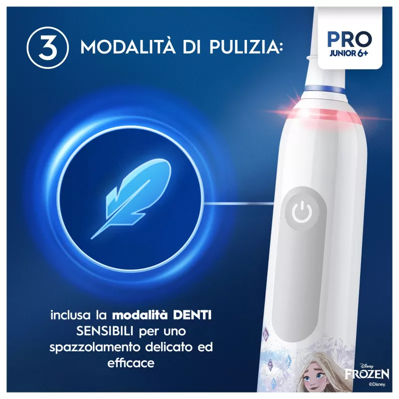 Escova de dentes elétrica rotativa Oral-B PRO Junior Frozen