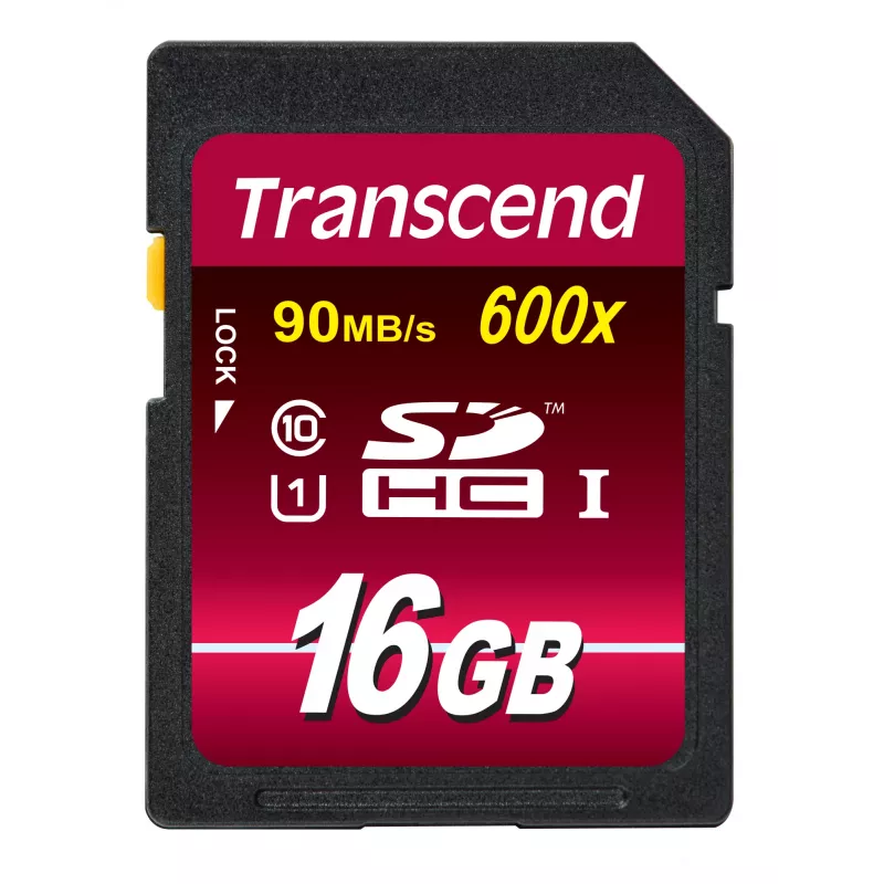 Cartão de memória flash Transcend 16GB SDHC Classe 10 UHS-I 600x TS16GSDHC10U1