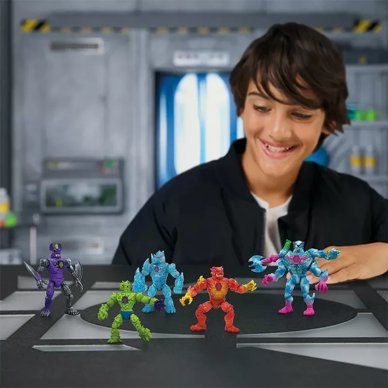 Conjunto Cobi Figurines Mr Beast Lab Hybrids Megapack com minifiguras colecionáveis MO-24910