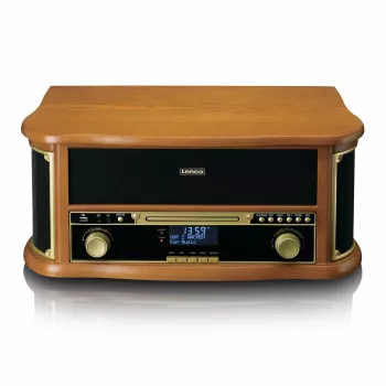 Gira-discos Lenco TCD-2571WD 10W Madeira 1 deck DAB FM Bluetooth
