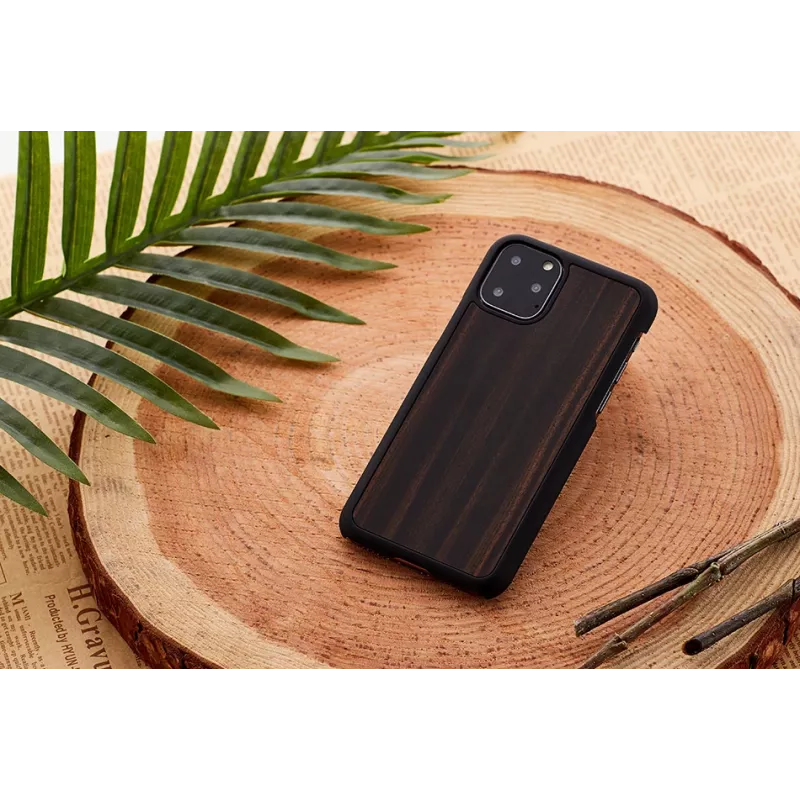 Capa para smartphone man and wood para iPhone 11 Pro Max, preto ébano