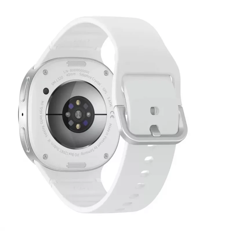 Samsung Galaxy Watch 8 3,3 cm (1,3 polegadas) AMOLED 40 mm digital 438 x 438 pixels ecrã tátil prateado Wi-Fi GPS (satélite)