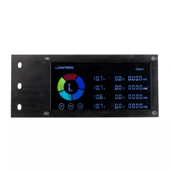 Controlador de ventoinhas e LED RGB Lamptron SM436 PCI, preto