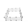 Parcão para cães C&C Modular 145×75×37 cm – caixa modular para interior/exterior, construção modular de placas, preto