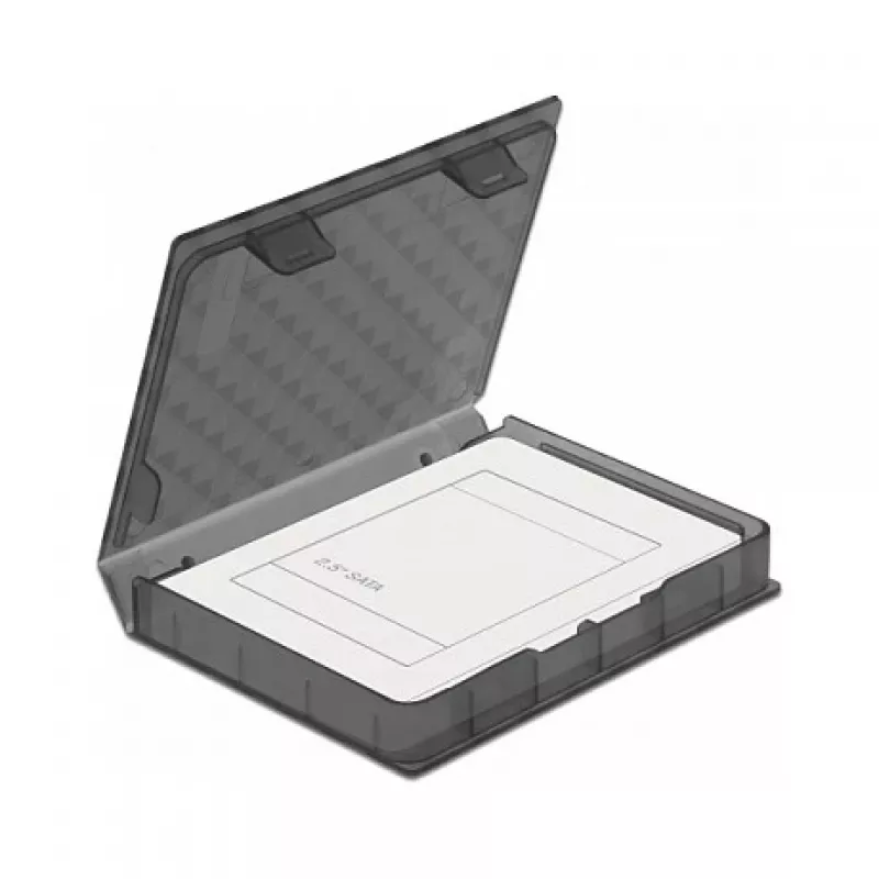 Delock Protection Box - caixa de proteção para disco rígido - capacidade: 1 disco (2,5) - cinzento (18368)