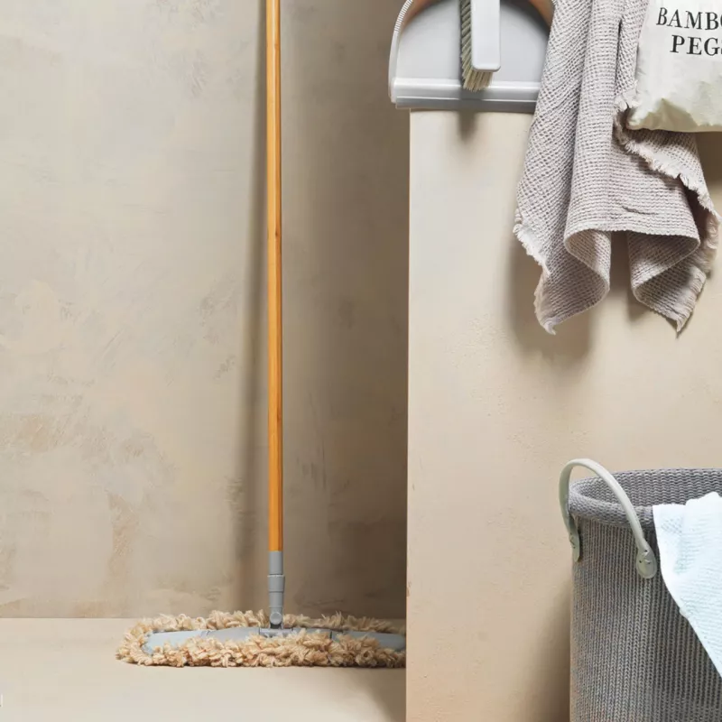 Mopa plana Salter LASAL71441WPK6EU7 cinzento FSC 100% – cabeça de mopa plana, lavável reutilizável