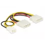 Cabo de alimentação interno DeLOCK 83658 0,39 m 3 pinos para 2 x Molex 4 pinos