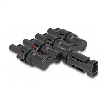 Conector solar DeLOCK DL4 1 macho para 4 fêmea preto