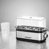 Cozedor de ovos Rommelsbacher ER 300 — 3 ovos aço inoxidável, 300 W, tampa transparente