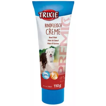 Snack para cães Trixie Premio Beef 110 g — pasta hipoalergénica em bisnaga, 14,3% proteína, 26,4% gordura, sem glúten, sem lactose para cães adultos