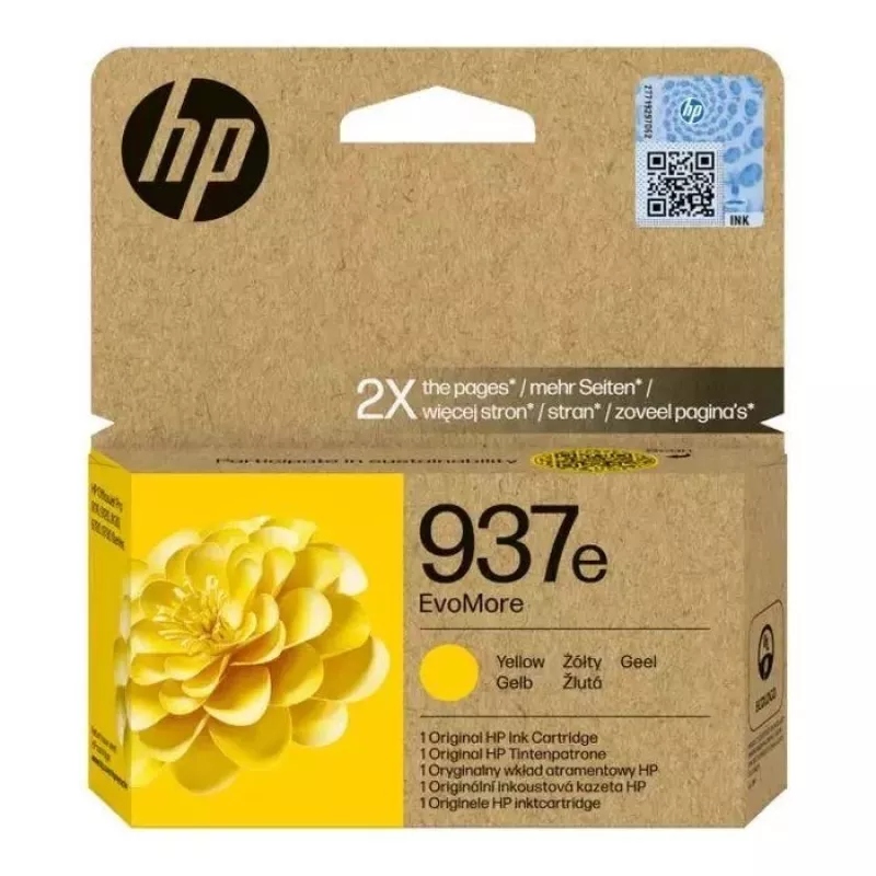 HP 937e EvoMore amarelo cartucho de tinta original