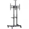 HAGOR HP Twin Stand HD - carrinho - para ecrã plano / equipamento AV - preto - tamanho do ecrã: 140-213 cm (55-84) - interface de fixação: até 800 x 500 mm (8210)