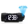 Rádio-despertador Blaupunkt CRP9BK, FM PLL, projetor, função de carregamento USB, temperatura interior (CRP9BK)