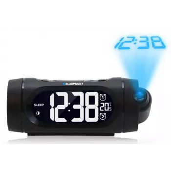 Rádio-despertador Blaupunkt CRP9BK, FM PLL, projetor, função de carregamento USB, temperatura interior (CRP9BK)