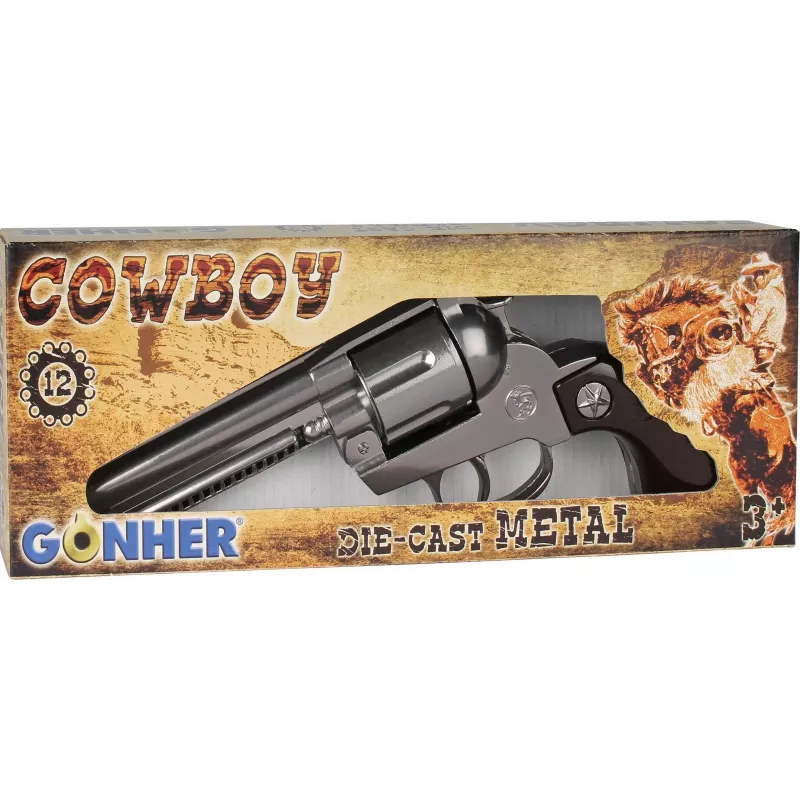 Revólver cowboy de metal Gonher 121/0