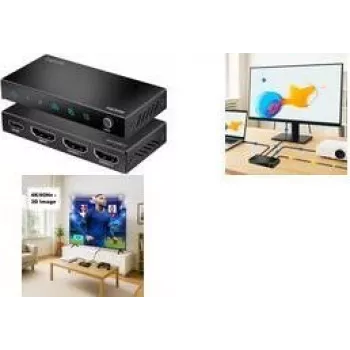 Splitter HDMI, 1x2 portas, 4K/60 Hz, HDCP, EDID, HDR, CEC, downscaler (HD0066)