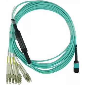 Cabo de rede BlueOptics CBX-STH008BPQ-MXXN-UC4N-003M MTP-4xLC multimodo OM4 3 metros azul