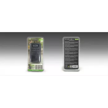 Rádio portátil Muse M-03 R com sintonização FM-PLL, visor LCD, antena externa, preto