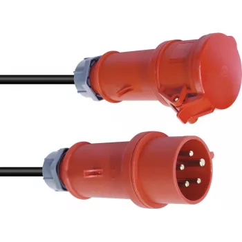Cabo de extensão PSSO 16A CEE 5x2,5 mm² 25 m vermelho