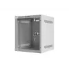 Lanberg WF10-2306-10S armário rack de parede de 10" 6U, 336×280×310 mm, porta de vidro, 20 kg, cinzento (RAL 7035)