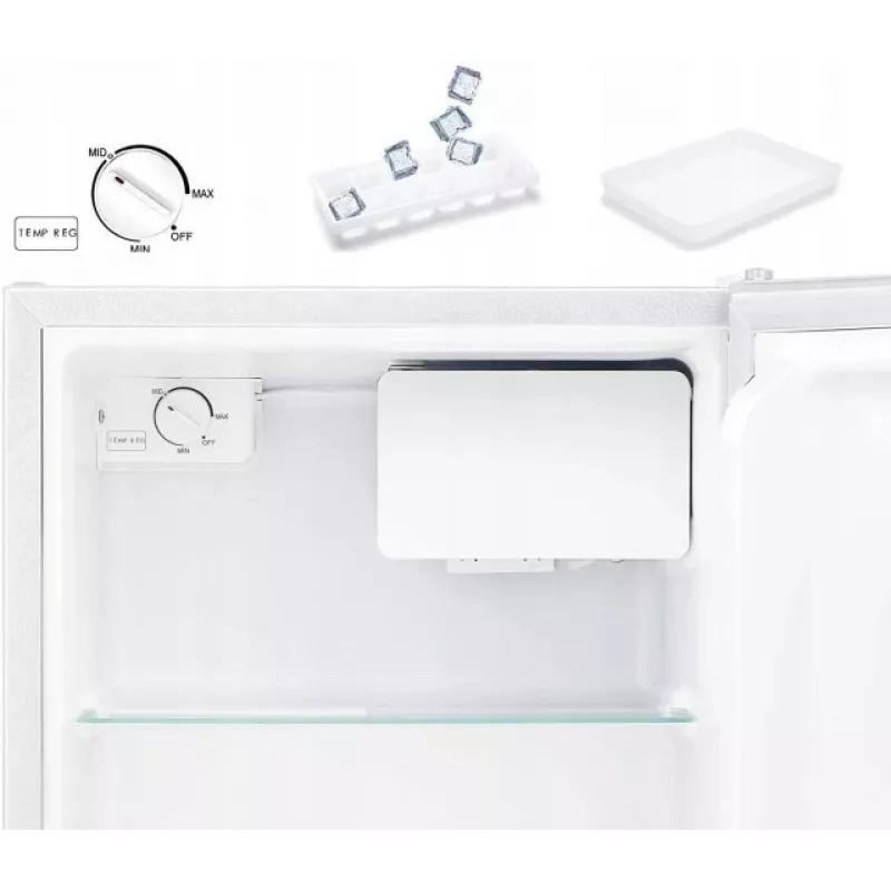 Frigorífico HEINRICH'S HKB 4188 branco — descongelação manual, 45 L, 1 prateleira, 39 dB, 500×445×468 mm