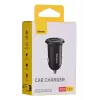 Carregador de automóvel Baseus Gain Pro universal preto – 2× USB 2.0, 2,4 A por porta, entrada 12–24 V, saída 5 V