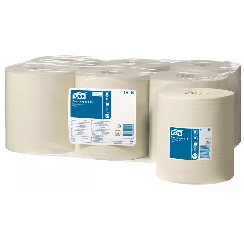 Rolos de toalhas de papel, Tork Universal Centerfeed 310 M2, 1 folha, 300 m, tissue reciclado, 6 unid.