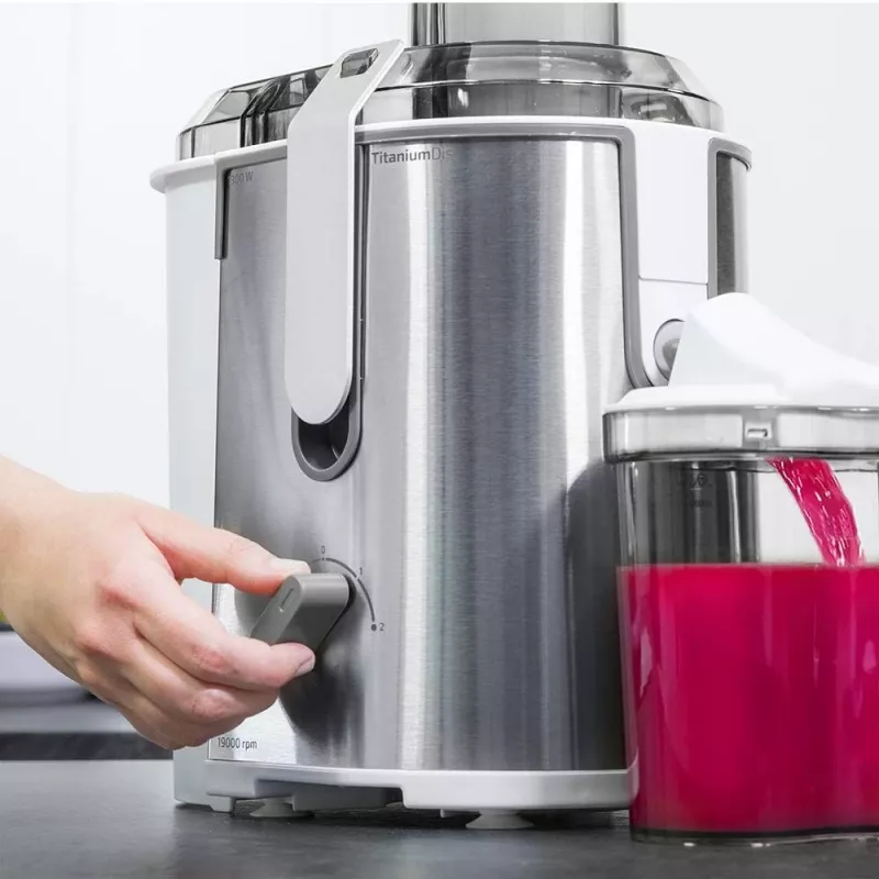 Cecotec Slow Juicer | StrongTitanium 19000 XXL | tipo extrator | titânio | 2000 W | 2 velocidades