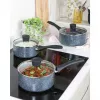Conjunto de panelas Russell Hobbs Nightfall Stone 3 peças 16/18/20 cm antiaderente