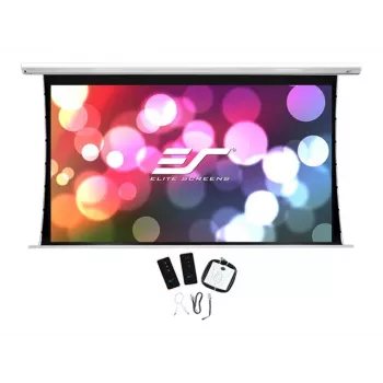 Tela de projeção motorizada Elite Screens Saker Tab Tension SKT150XHW2-E24 3,81 m (150 polegadas) 16:9, visível L 3,32 m A 1,869 m