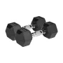 Halteres de ferro fundido com revestimento de borracha REBEL ACTIVE 2x8 kg