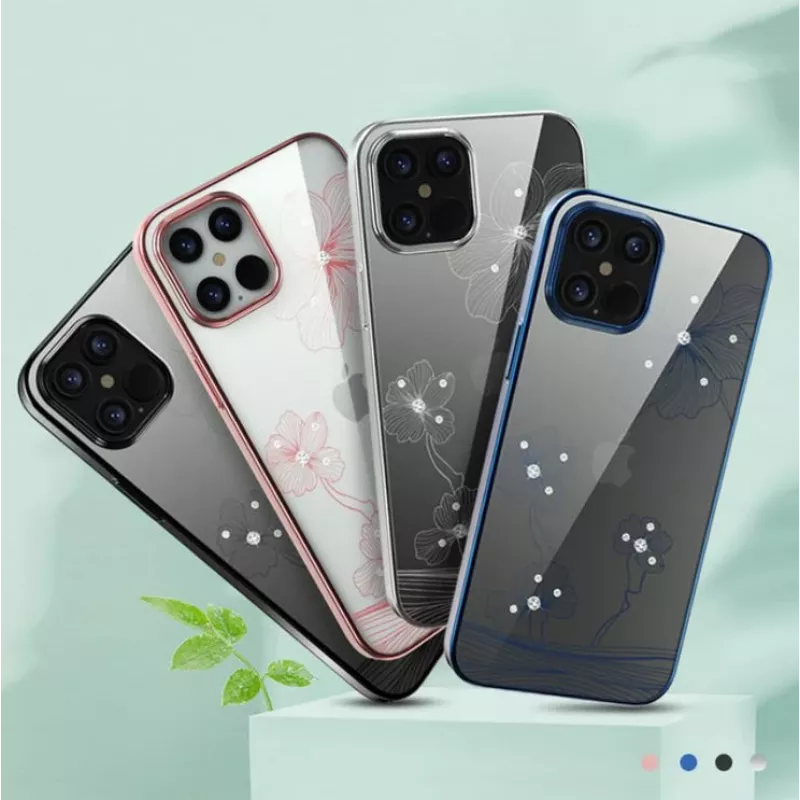 Capa protetora Devia Crystal Flora para iPhone 12 mini — preto