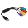 DeLock Hub USB 2.0 externo de 4 portas - Hub - 4 x USB2.0 - Desktop (61724)