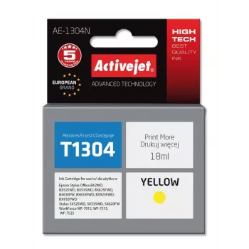 Tinteiro ActiveJet AE-1304N amarelo compatível com Epson, elevado rendimento (XL), 18 ml tinta à base de corante