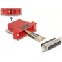 DeLOCK D-Sub 25 pinos fêmea para RJ45 fêmea kit de montagem vermelho VGA RJ-45