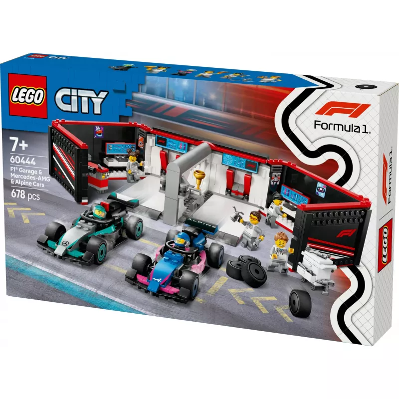 LEGO CITY 60444 Garagem F1 e carros Mercedes-AMG e Alpine