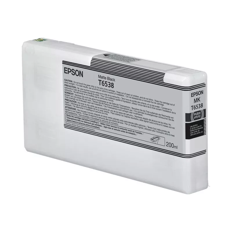 Cartucho de tinta Epson C13T65380N preto-mate 200 ml original embalagem individual