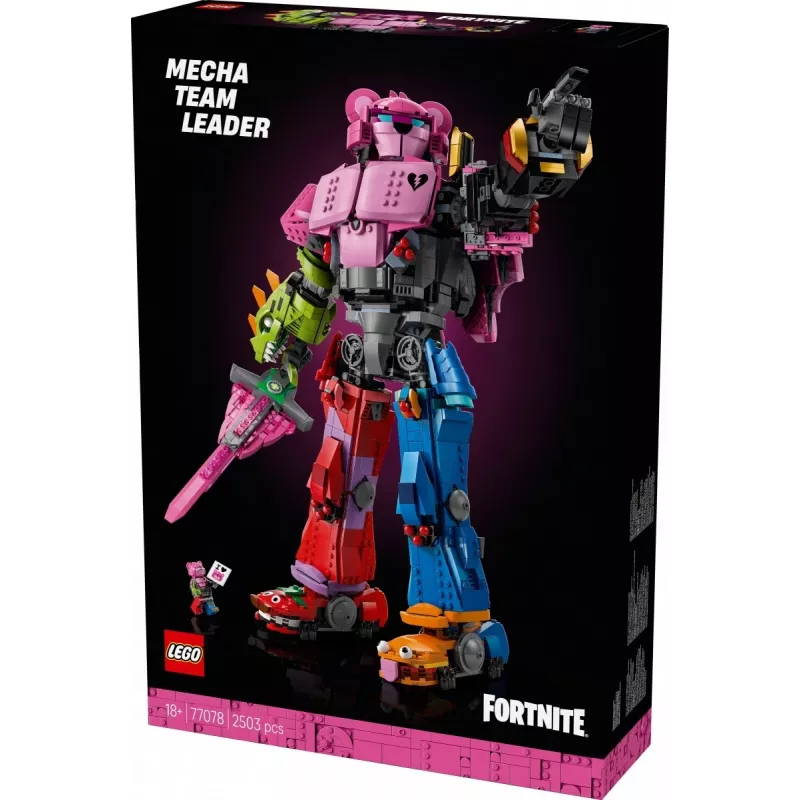 Conjunto de construção LEGO Team Leader Mechs 77078 — Fortnite, 2503 peças, 1 minifigura, altura do mech 450 mm