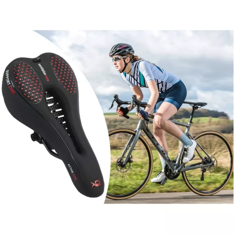 Sela de bicicleta Extralink, espuma desportiva macia fina