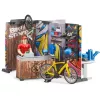 Oficina de bicicletas de brinquedo BRUDER 63120 conjunto de brincar com oficina e acessórios
