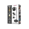 Beper P201UTP304 candeeiro LED recarregável com base magnética, mola e suporte de parede, 2,3 W, regulável, preto