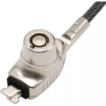 Cadeado para portátil Manhattan (Nano) com duas chaves, compatível com cadeados Nano, cabo de 1,5 m, proteção antifurto, cabo de aço robusto – metal com revestimento de PVC transparente, portátil, garantia vitalícia