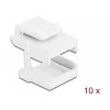 Tampa Keystone DeLOCK 86807 branca para acoplador de fibra ótica 10 unid.