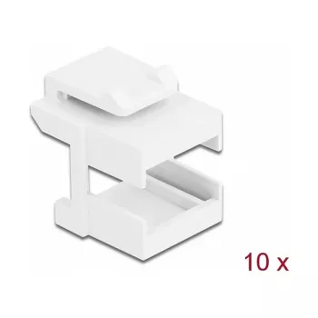 Tampa Keystone DeLOCK 86807 branca para acoplador de fibra ótica 10 unid.