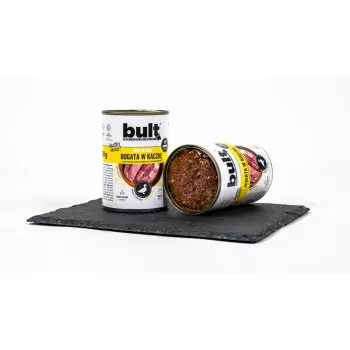BULT Rica em pato 800 g comida húmida para cães – alimento completo em lata, 12 % proteína, 6,5 % gordura, 77 % humidade