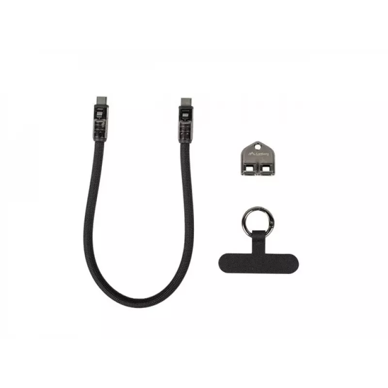 Cabo USB-C LANBERG CA-CMCM-10LN-0003-BK 0,3 m 240W preto