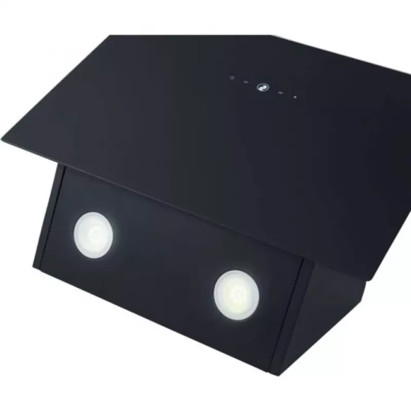 Bomann DU 7606.1 G exaustor de parede, 60 cm, exaustão/recirculação, LED, preto/aço inoxidável