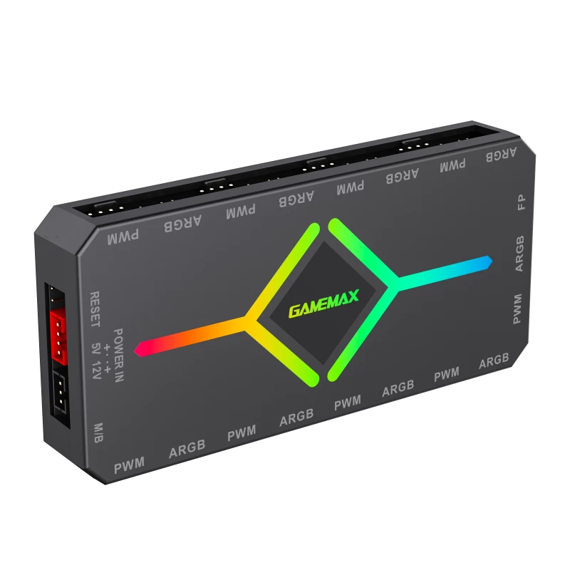 Gamemax | Comando remoto | V4.0 ARGB PWM HUB BK | Preto | Gamemax