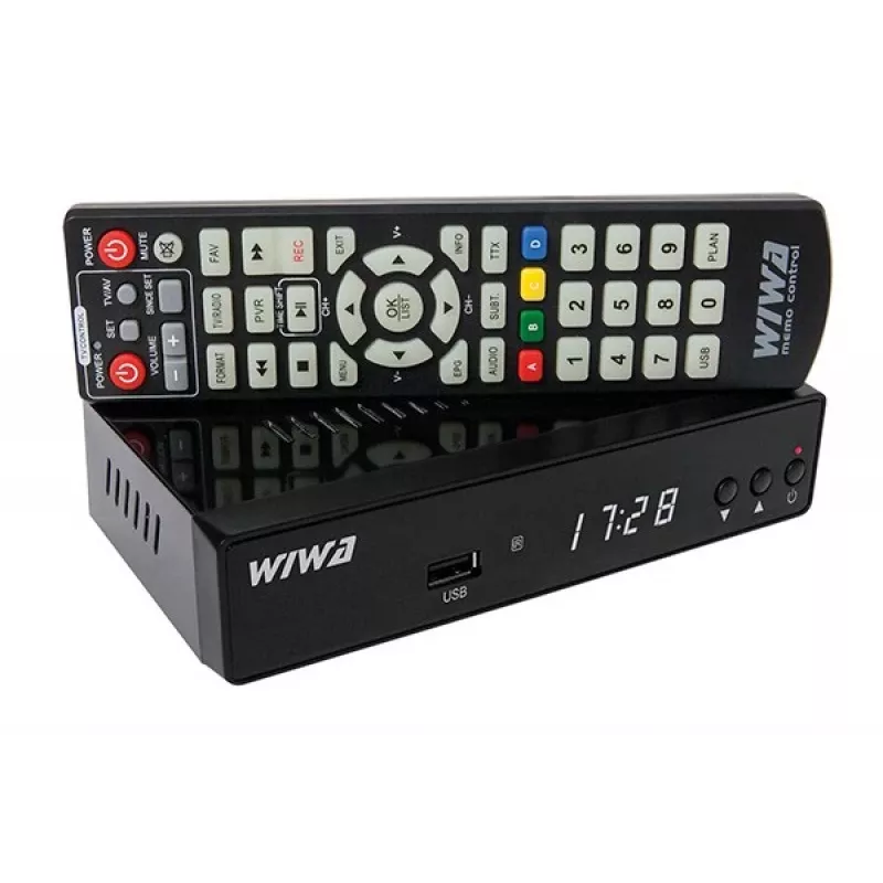 Recetor de TV WIWA H.265 MAXX — sintonizador digital DVB-T / DVB-T2 com suporte H.265 (HEVC)